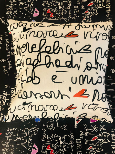 CUSCINO 40X40CM "LETTERING"