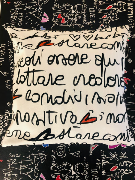 CUSCINO 40X40CM "LETTERING"