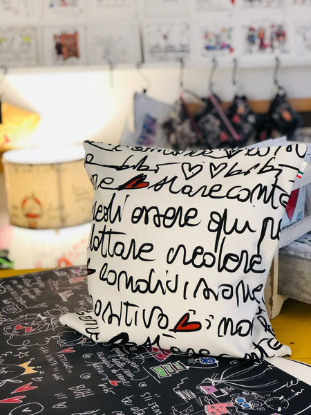 CUSCINO 40X40CM "LETTERING"