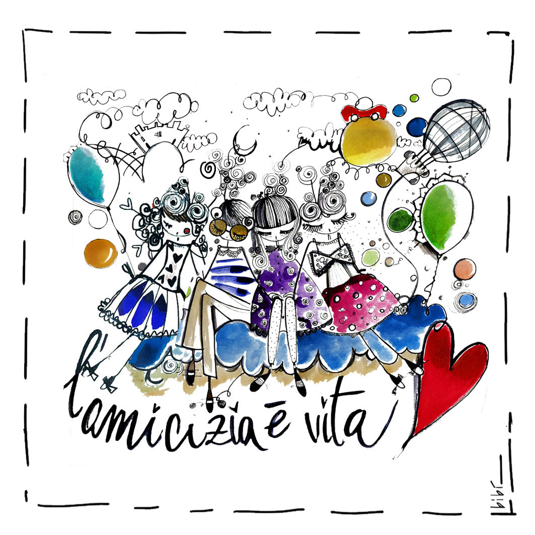 illustrazione "L'AMICIZIA E' VITA (CON 4 AMICHE)