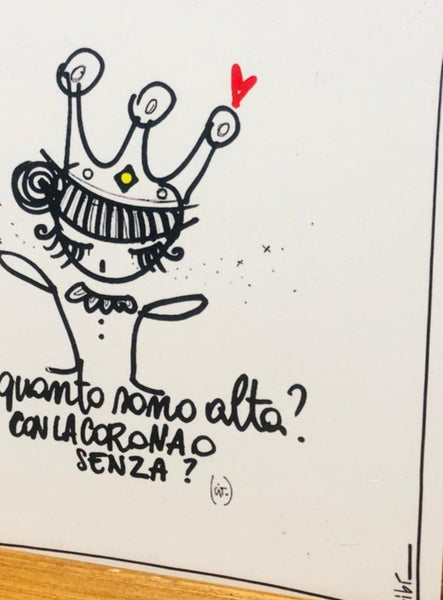 illustrazione "QUANTO SONO ALTA, CON O SENZA CORONA?"