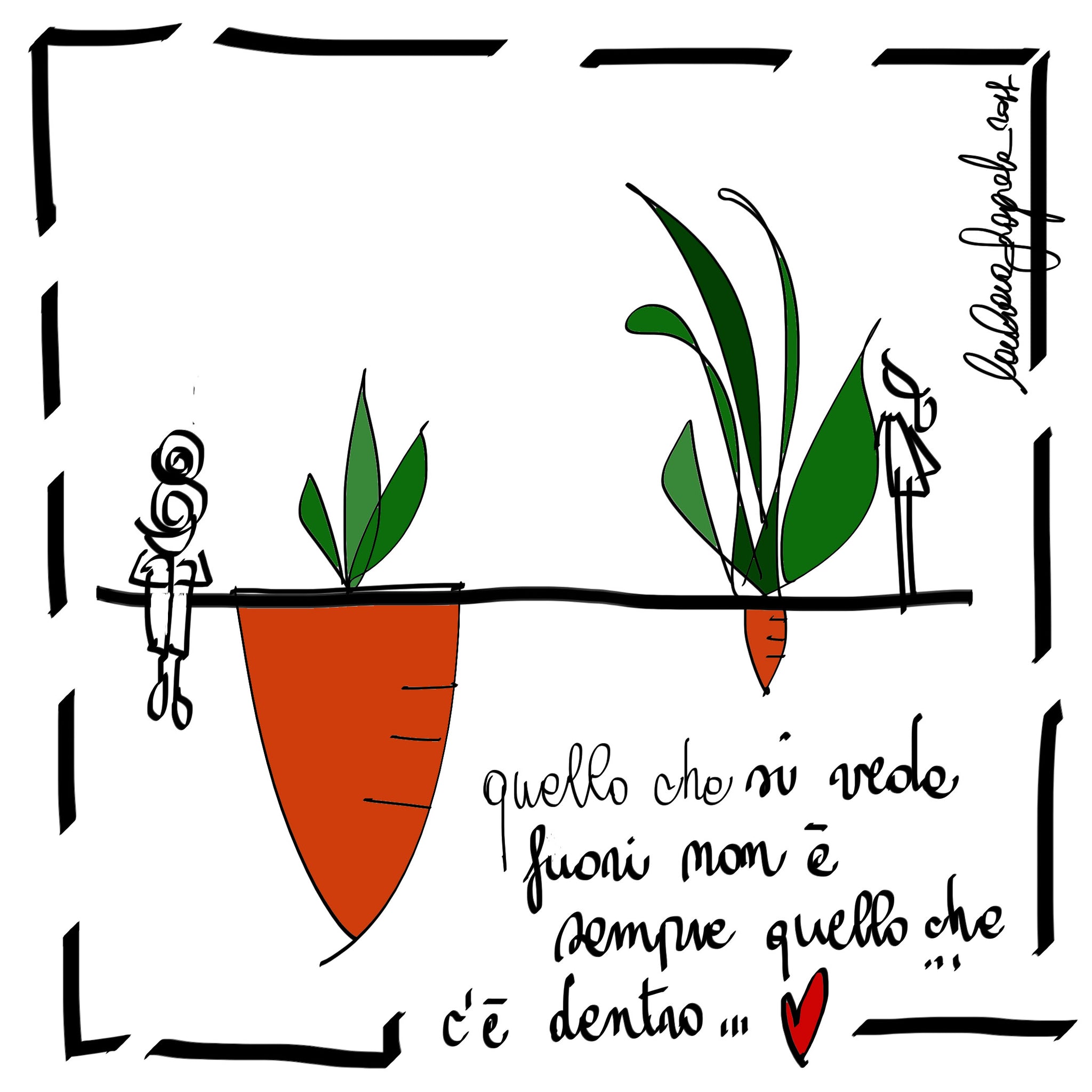 illustrazione "QUELLO CHE SI VEDE FUORI NON E' SEMPRE QUELLO CHE C'è DENTRO"