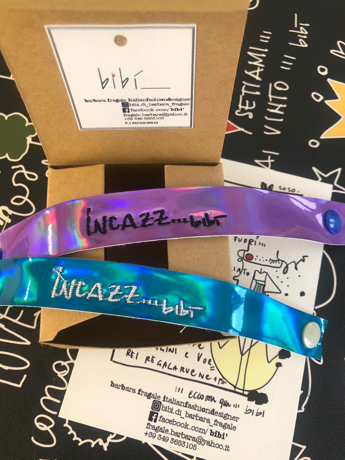 COPPIA DI BRACCIALETTI "INCAZZ.."