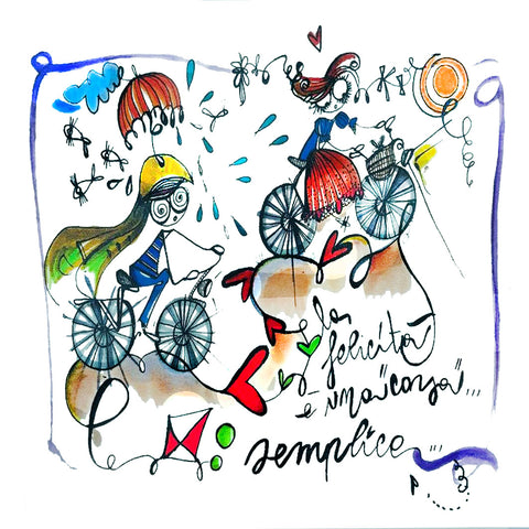 illustrazione "LA FELICITA' E' UNA CORSA SEMPLICE""