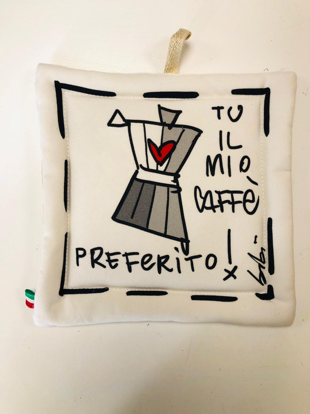 COPPIA DI PRESINE 16X16CM "CAFFE'"